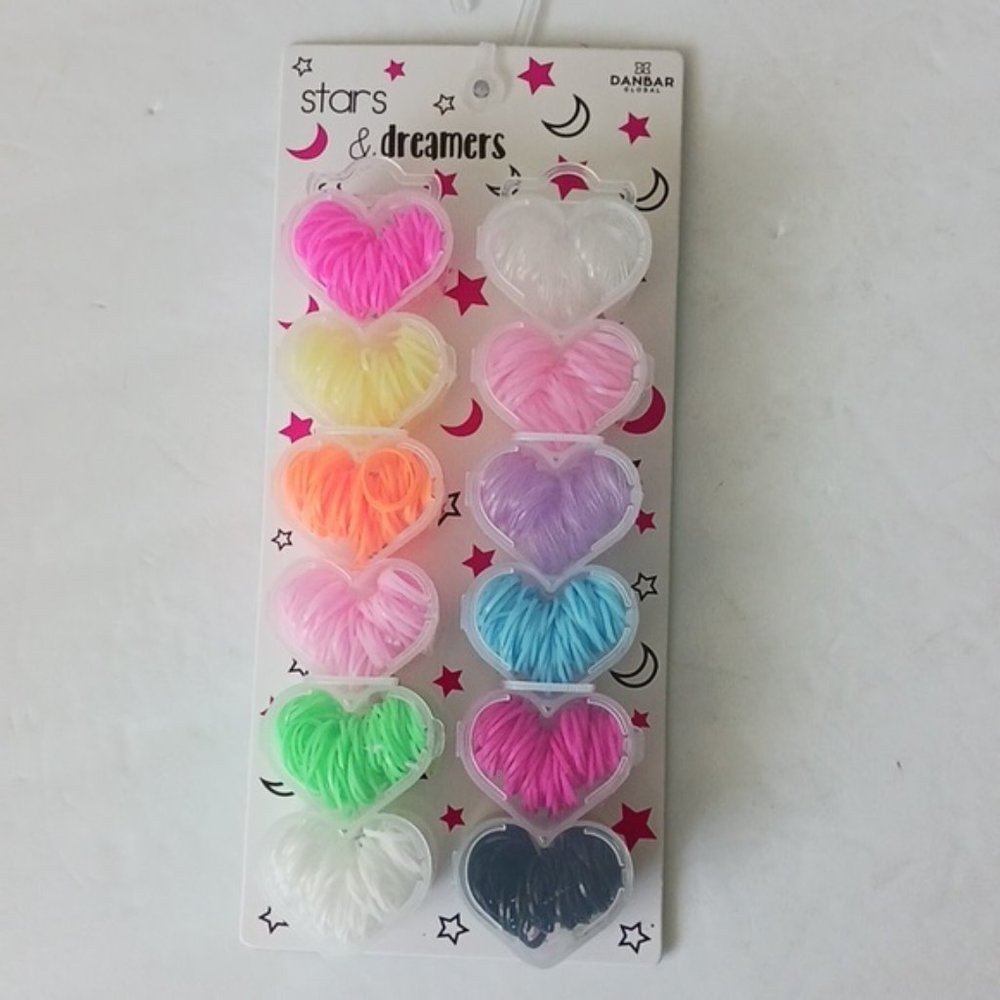 Danbar Stars And Dreamers Girls Hair Rubber Band Set Accessories 12 Colors